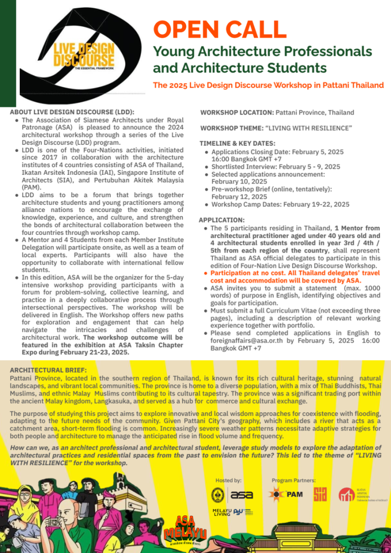 The 2025 Live Design Discourse Workshop in Pattani Thailand