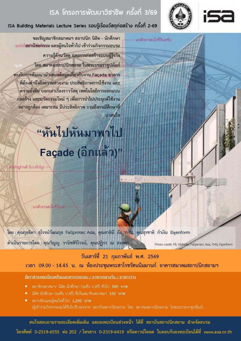 ISA โครงการพัฒนาวิชาชีพ ครั้งที่ 3/69 : หันไปหันมาพาไป Facade (อีกแล้ว)